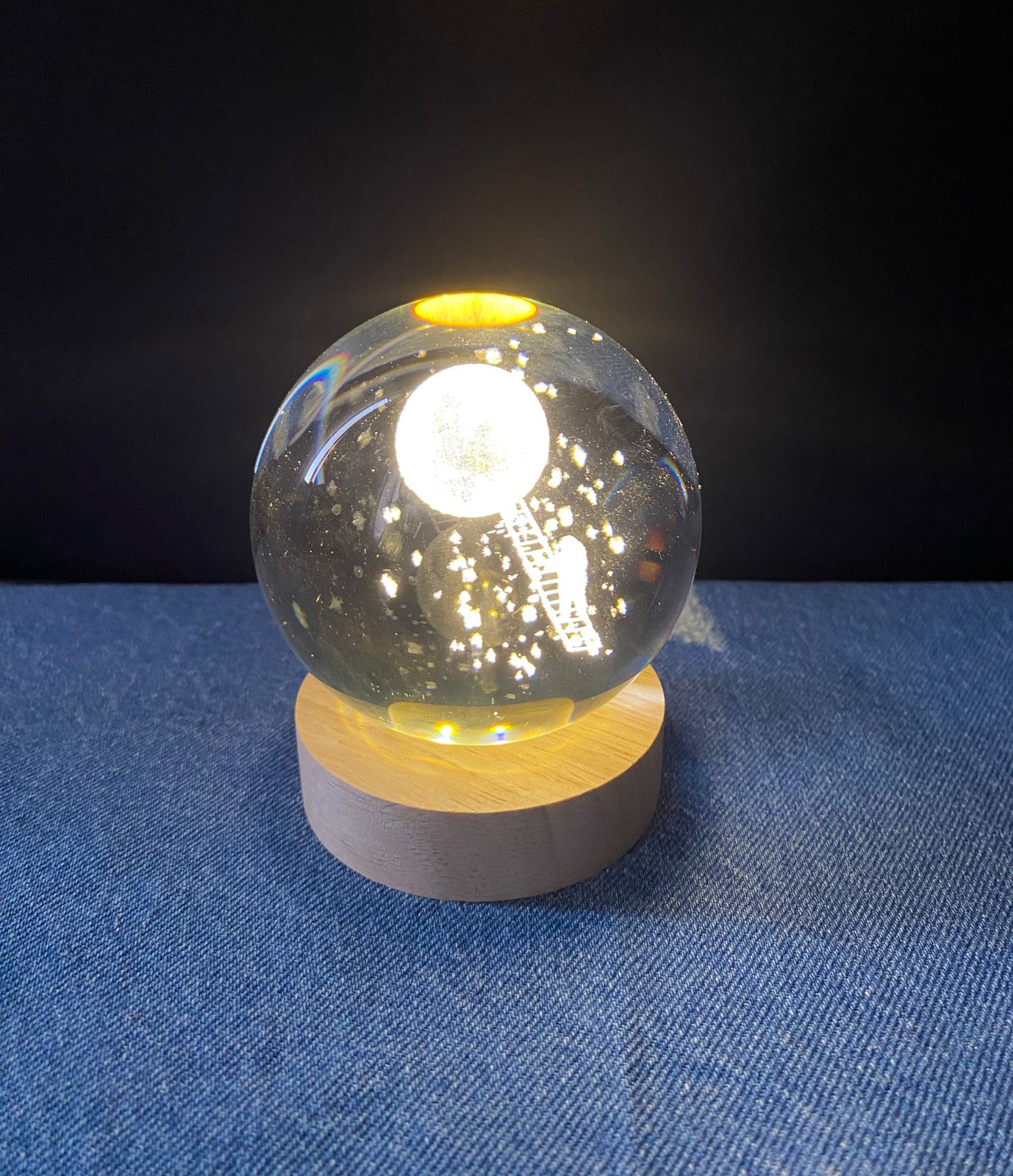 Esfera De Cristal Luz Led